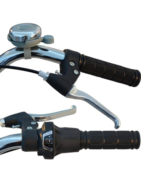 Rower 3-kołowy składany 24 czarny shimano 7-biegowy