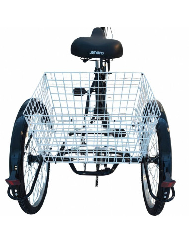 Rower 3-kołowy składany 24 czarny shimano 7-biegowy