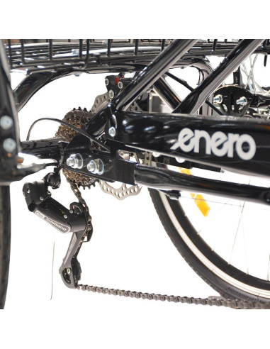 Rower 3-kołowy składany 24 czarny shimano 7-biegowy