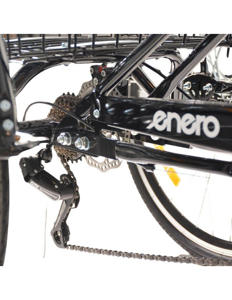 Rower 3-kołowy składany 24 czarny shimano 7-biegowy