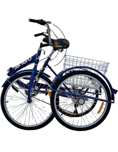 Rower 3-kołowy składany 24 granatowy shimano 7-biegowy