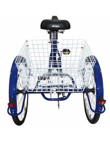 Rower 3-kołowy składany 24 granatowy shimano 7-biegowy