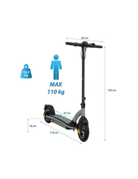 Hulajnoga elektryczna 36v 500w 8ah srebrna