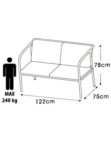 Zestaw mebli ogrodowych 5 cześciowy mediolan