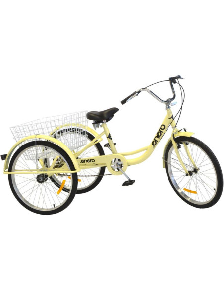 Rower 3-kołowy 24 cali waniliowy 1-biegowy