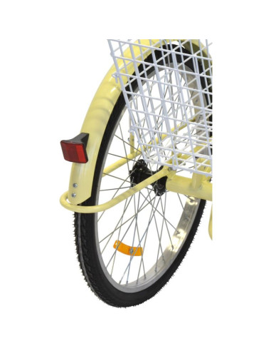 Rower 3-kołowy 24 cali waniliowy 1-biegowy