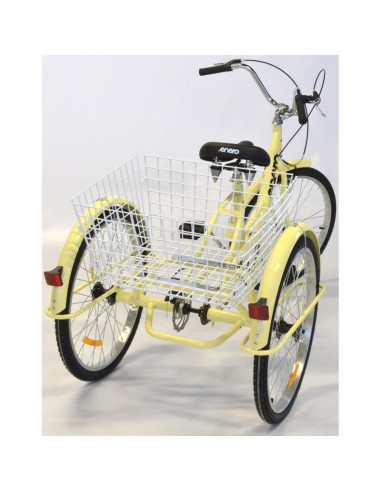 Rower 3-kołowy 24 cali waniliowy 1-biegowy