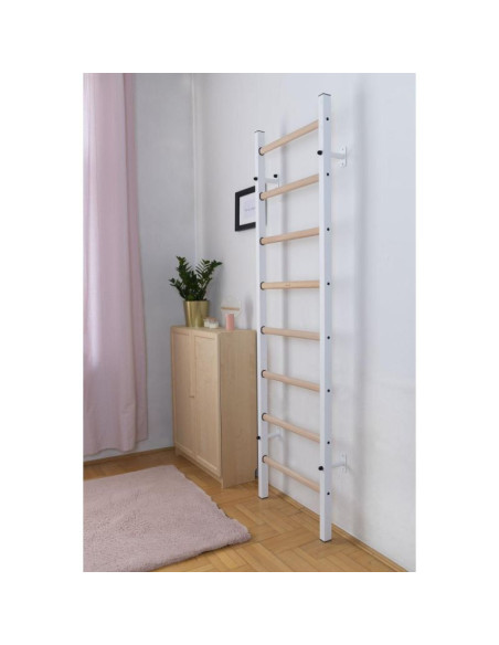 Drabinka gimnastyczna drewniano metalowa na 4 uchwyty benchk 200w