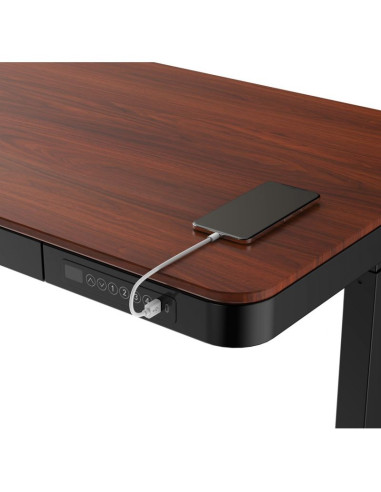 Bieżnia urevo u1 smart walkingpad + biurko regulowane elektrycznie tuckano czarny/orzech