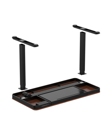 Bieżnia urevo u1 smart walkingpad + biurko regulowane elektrycznie tuckano czarny/orzech