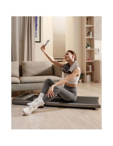 Bieżnia urevo u1 smart walkingpad + biurko regulowane elektrycznie tuckano czarny/orzech