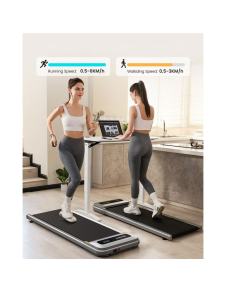 Bieżnia urevo u1 smart walkingpad + biurko regulowane elektrycznie tuckano czarny/orzech