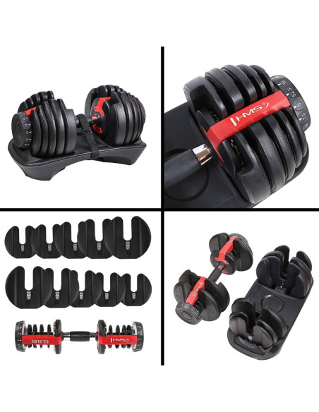 Zestaw sr52 sztangielki regulowane (2 szt.)  + str10 pro stojak hms