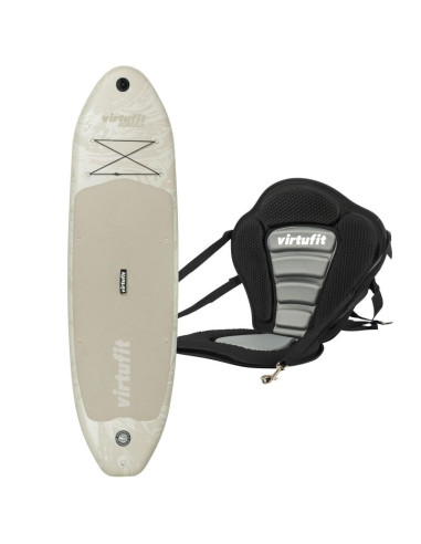 Virtufit deska sup cruiser 305 - piaskowy beż - z siedzeniem kajakowym, akcesoriami i torbą do nosze