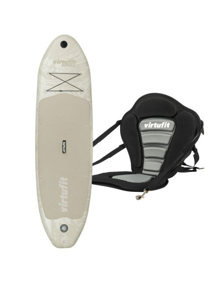 Virtufit deska sup cruiser 305 - piaskowy beż - z siedzeniem kajakowym, akcesoriami i torbą do nosze