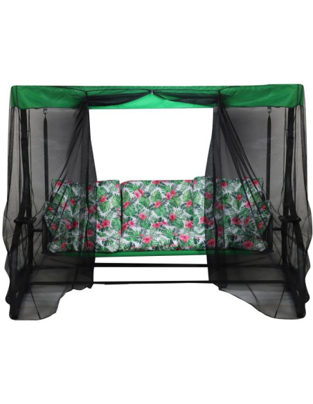 Huśtawka ogrodowa 3-osobowa matylda z moskitierą