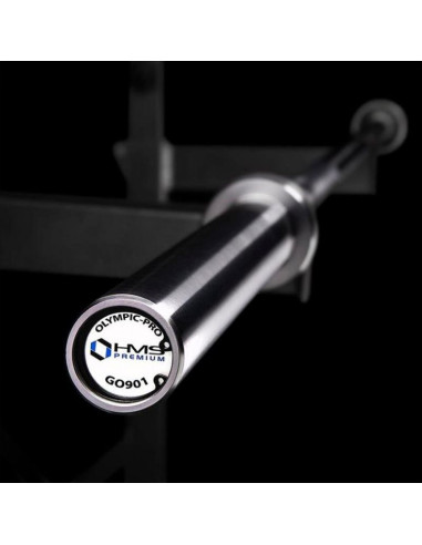 Gryf olimpijski 20 kg / 2200 mm z zaciskami lock jaw hms go901