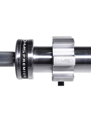 Gryf olimpijski 20 kg / 2200 mm z zaciskami lock jaw hms go901