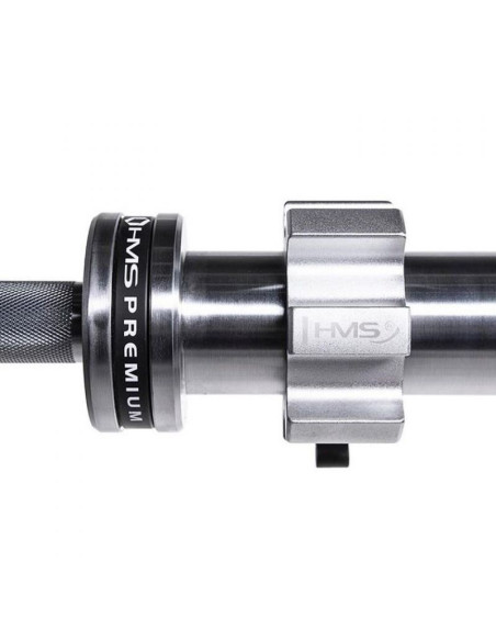 Gryf olimpijski 20 kg / 2200 mm z zaciskami lock jaw hms go901