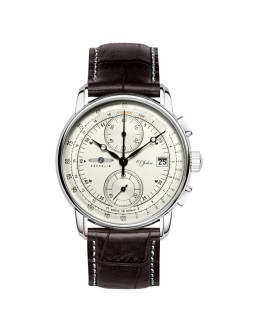 Zegarek męski zeppelin 100 yahre chronograph 8670-1 + box