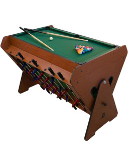 Stół do gry obrotowy 3w1 bilard piłkarzyki cymbergaj 121x89x84,5cm 2