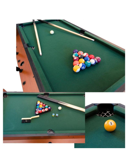 Stół do gry obrotowy 3w1 bilard piłkarzyki cymbergaj 121x89x84,5cm