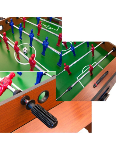 Stół do gry obrotowy 3w1 bilard piłkarzyki cymbergaj 121x89x84,5cm