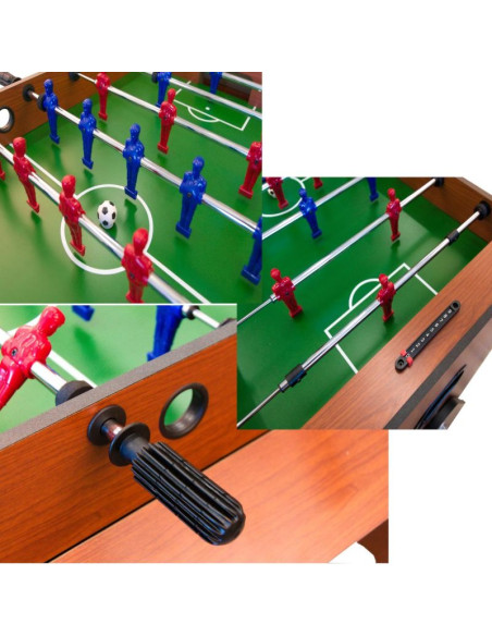 Stół do gry obrotowy 3w1 bilard piłkarzyki cymbergaj 121x89x84,5cm