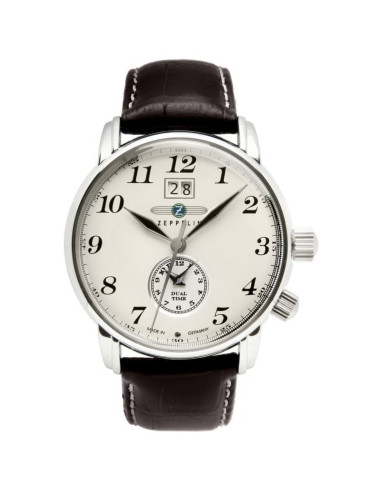Zegarek męski zeppelin lz127 graf zeppelin dual time 7644-5 + box