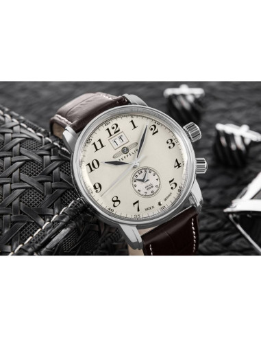 Zegarek męski zeppelin lz127 graf zeppelin dual time 7644-5 + box