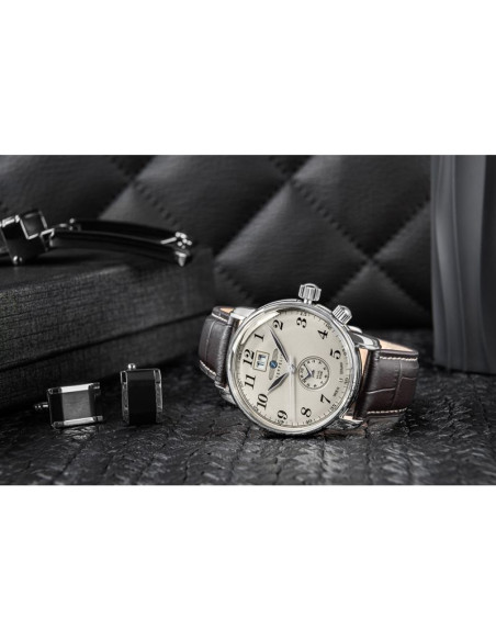 Zegarek męski zeppelin lz127 graf zeppelin dual time 7644-5 + box