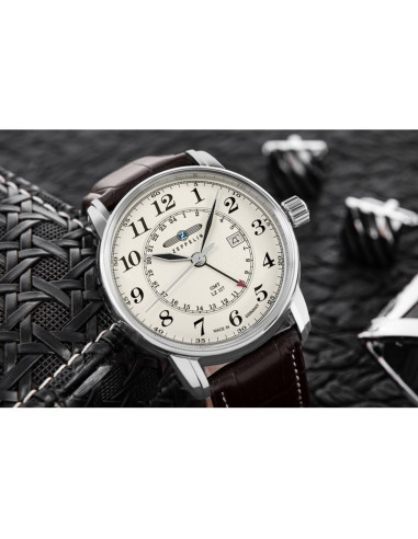 Zegarek męski zeppelin lz127 graf zeppelin gmt 7642-5 + box