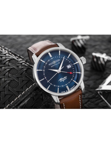 Zegarek męski zeppelin atlantic timezone 8442-3 + box