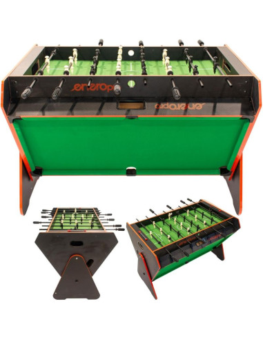 Stół do gry obrotowy 3w1 bilard piłkarzyki cymbergaj 121x84,5x85,3cm czarny