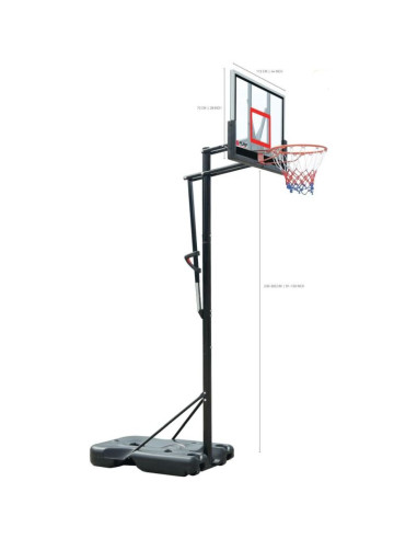 Zestaw regulowany do koszykówki 2.30-3.05m pure 2 improve