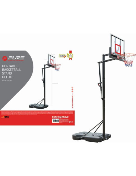 Zestaw regulowany do koszykówki 2.30-3.05m pure 2 improve