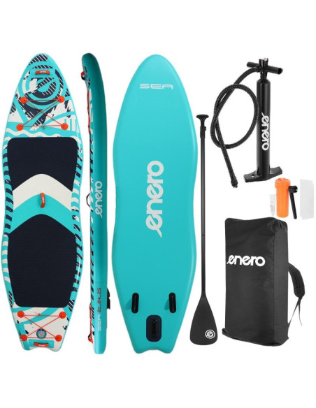 Zestaw - deska sup 140kg dmuchana enero 320x91x15cm sea