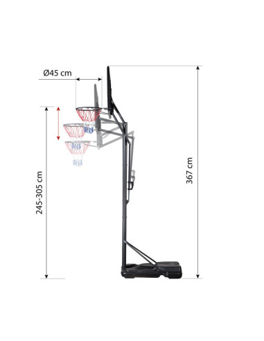Kosz do koszykówki nils zdk020