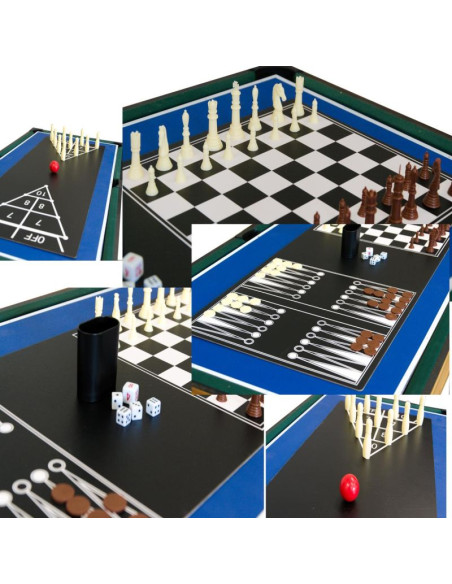 Piłkarzyki stół do multi gier 9w1 121x61x80cm