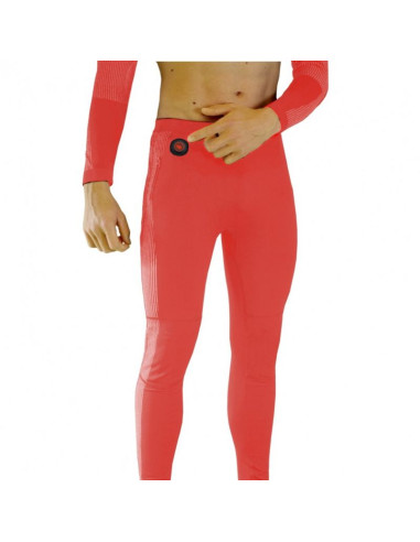 Glovii ogrzewany zestaw bielizny termoaktywnej bluza i spodnie, rozmiar m, pomarańczowy, baterie i ładowarka w zestawie, gxrm