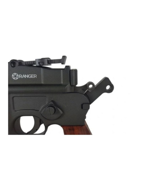 Pistolet wiatrówka ranger m712 broomhandle full auto blowback k.4,5bbs 19-strzał. kwc
