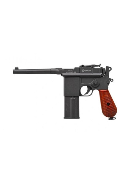 Pistolet wiatrówka ranger m712 broomhandle full auto blowback k.4,5bbs 19-strzał. kwc