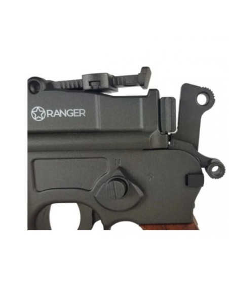 Pistolet wiatrówka ranger m712 broomhandle full auto blowback k.4,5bbs 19-strzał. kwc