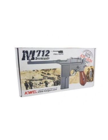 Pistolet wiatrówka ranger m712 broomhandle full auto blowback k.4,5bbs 19-strzał. kwc