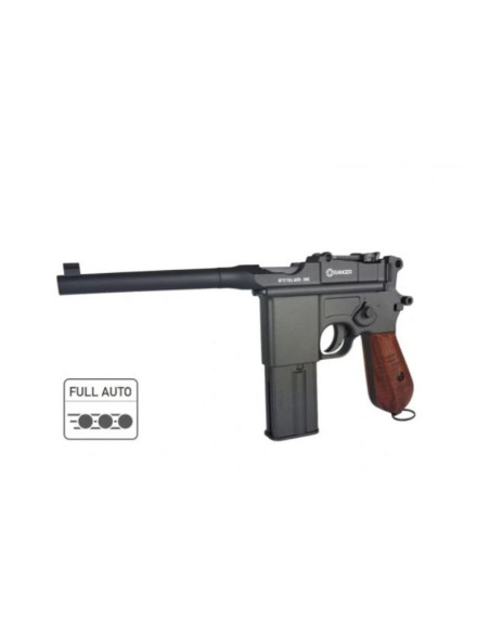 Pistolet wiatrówka ranger m712 broomhandle full auto blowback k.4,5bbs 19-strzał. kwc