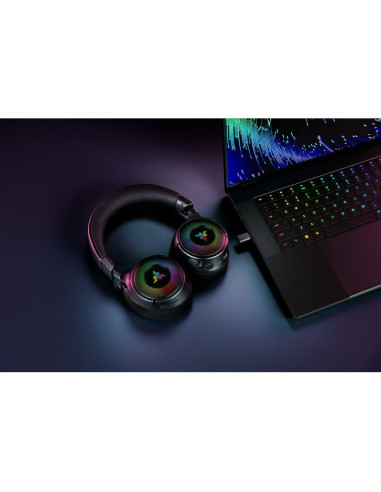 Razer kraken v4 zestaw słuchawkowy bezprzewodowy opaska na głowę gaming usb typu-a bluetooth czarny