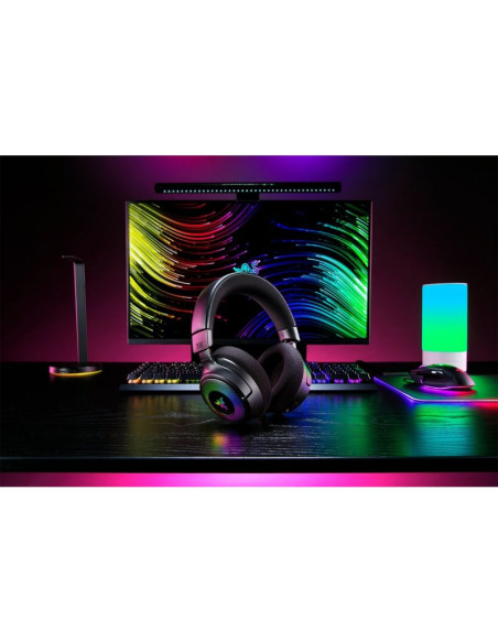 Razer kraken v4 zestaw słuchawkowy bezprzewodowy opaska na głowę gaming usb typu-a bluetooth czarny