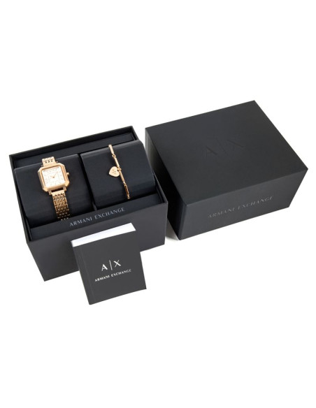 Zegarek damski + bransoletka armani exchange ax7164set + box