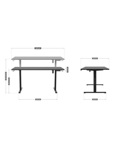 Biurko elektryczne ma-leader 7.6 black