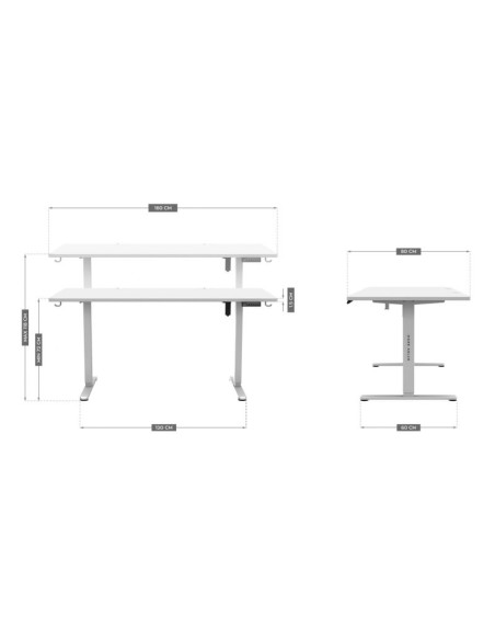 Biurko elektryczne ma-leader 7.6 white